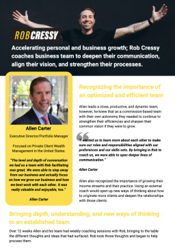 Rob Cressy Personal Development Coaching Success Story